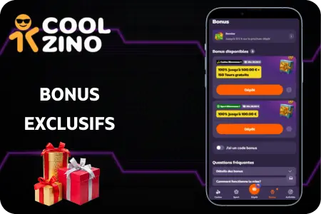 Bonus exclusifs Coolzino